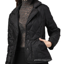 recycled outdoor wear Rpet winter jacket for women Eco friendly ladies tailored warm jacket short body blazer quilted